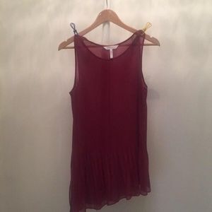 BCBG - See thru Dark Rose Top